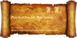 Markschejd Mariann névjegykártya